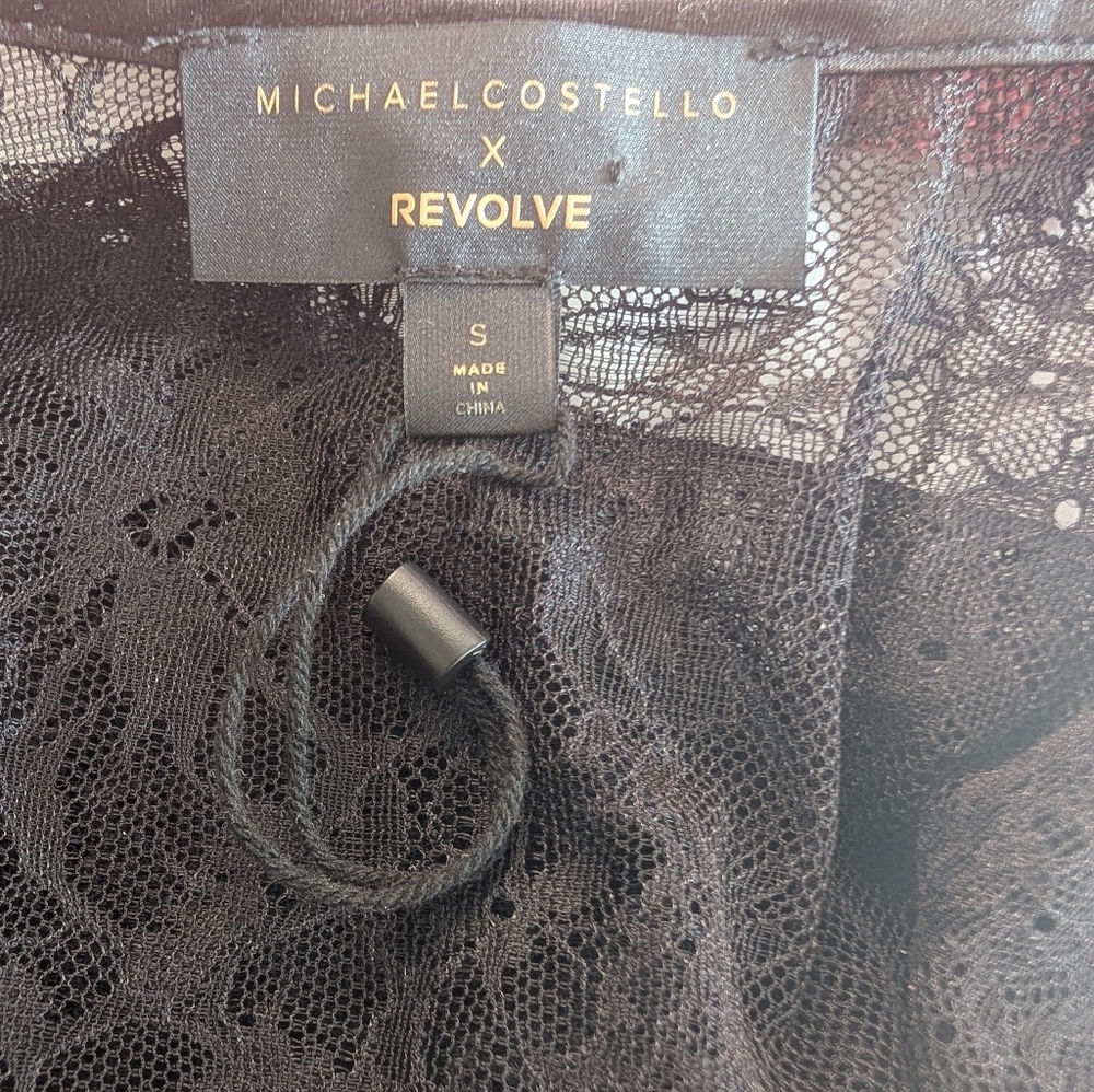 Michael Costello Black Sheer Swim Cover-Up - Picture 2 of 3